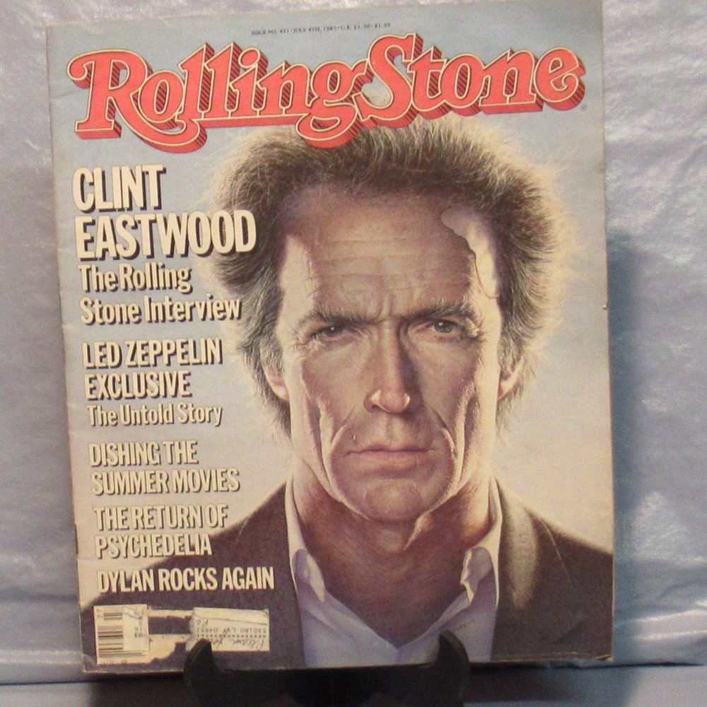 Rolling Stone Magazine #451 July 4 1985 Clint Eastwood, Led Zeppelin, Bob Dylan